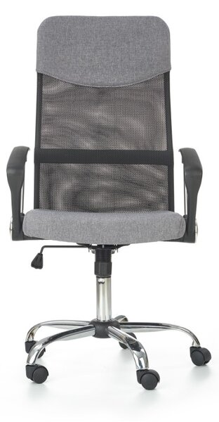 Scaun modern de birou, ergonomic, reglabil pe inaltime, functie blocare si balansare, mesh, baza metal, roti mobile, negru/gri