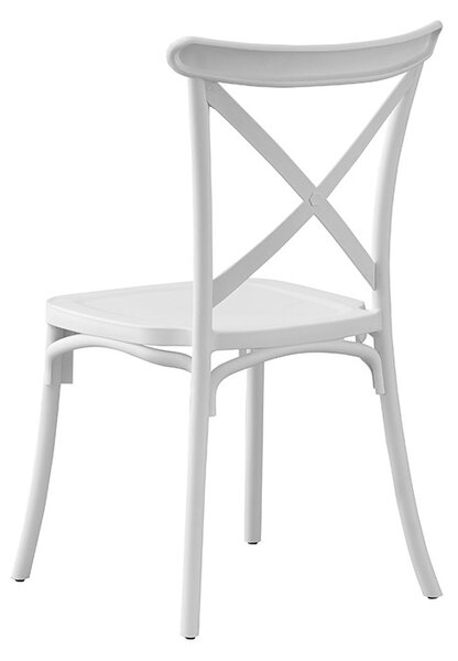 Scaun de bucatarie, stil clasic, inaltime 88 cm, latime 43 cm, alb