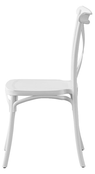 Scaun de bucatarie, stil clasic, inaltime 88 cm, latime 43 cm, alb