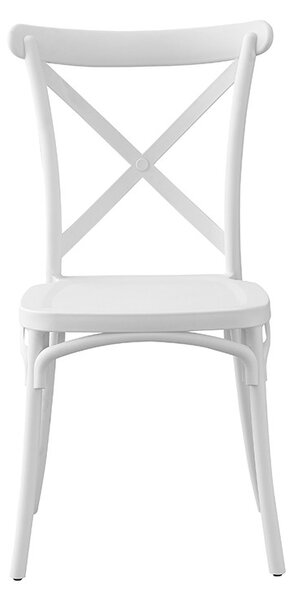 Scaun de bucatarie, stil clasic, inaltime 88 cm, latime 43 cm, alb