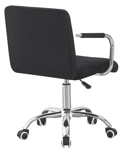 Scaun de birou/conferinta, tapiterie catifea, inaltime 78-90 cm, roti pivotante, maxim 120 kg, negru