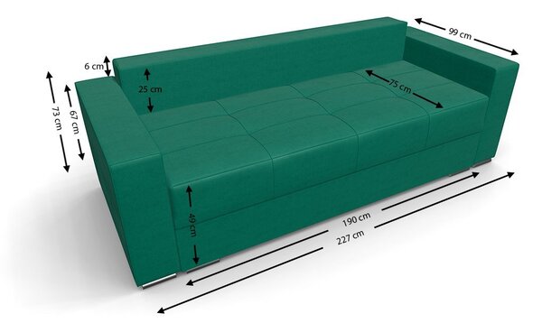Canapea Extensibilă Claudia Bonell Mini, Verde