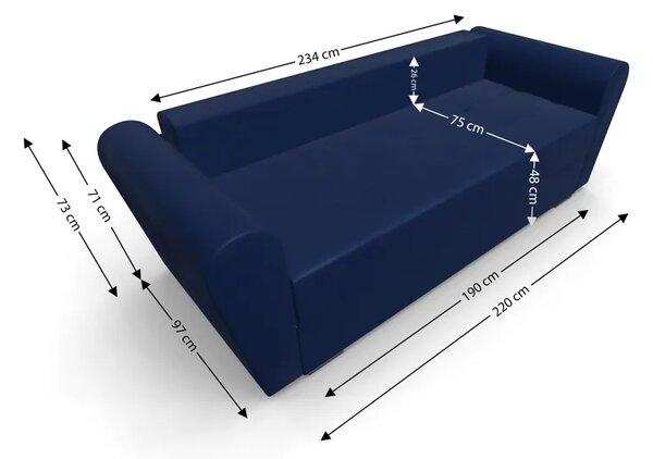 Canapea Extensibila Lacrima Mini, Albastru