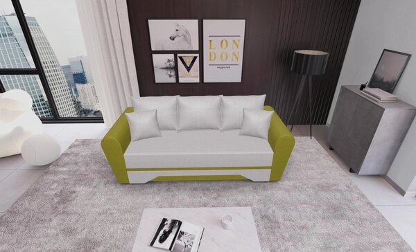 Canapea Extensibilă Atlanta Bonell Mini, Bej Deschis/Verde Deschis