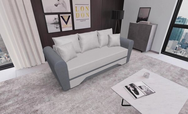 Canapea Extensibila Atlanta Bonell Mini, Bej Deschis/Gri