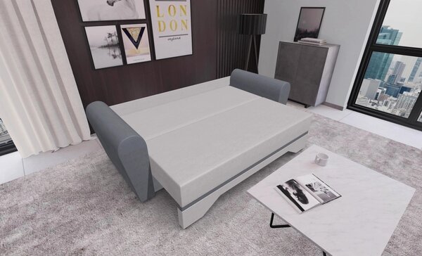 Canapea Extensibila Atlanta Bonell Mini, Bej Deschis/Gri