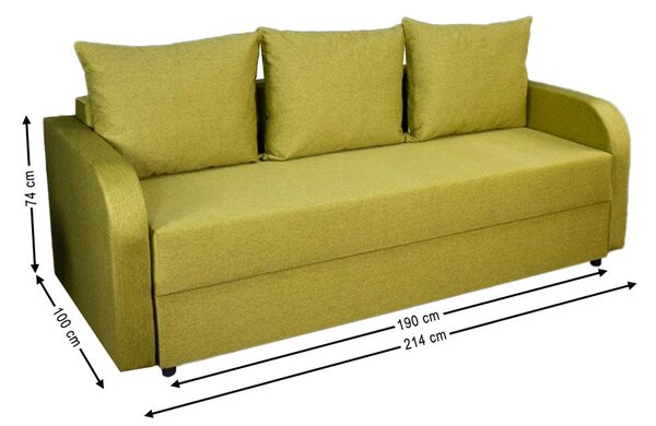 Canapea Extensibilă Corina Bonell, Verde