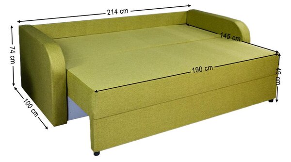Canapea Extensibilă Corina Bonell, Verde