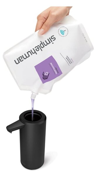 Dozator de săpun lichid negru automat din oțel 266 ml – simplehuman