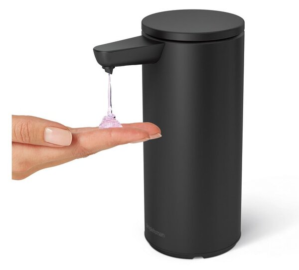 Dozator de săpun lichid negru automat din oțel 266 ml – simplehuman
