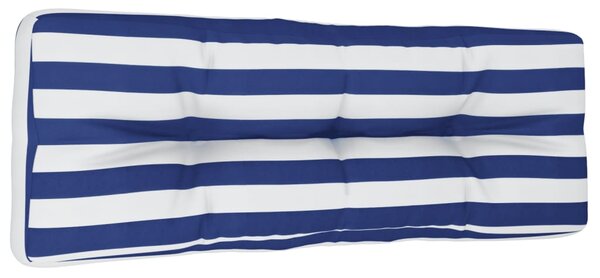 Pernă de paleți, dungi albastru/alb, 120x40x12 cm, textil