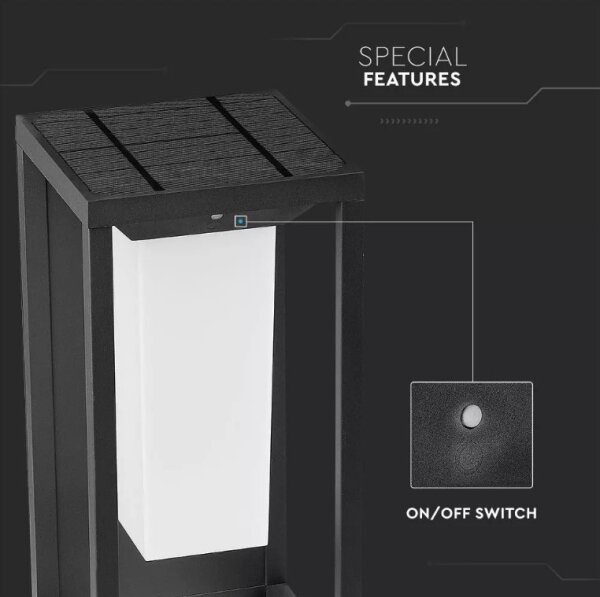 LED lampă solară de perete cu senzor SAMSUNG CHIP LED/2W/3,7V IP65 2600 mAh