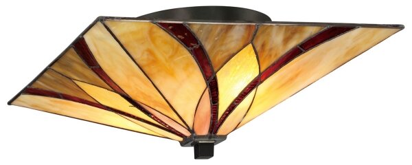 Plafonieră Tiffany ASHEVILLE 2xE27/60W/230V - Elstead QZ-ASHEVILLE-F