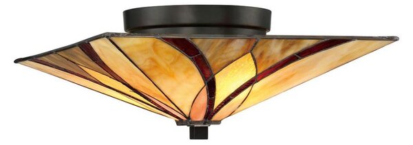 Plafonieră Tiffany ASHEVILLE 2xE27/60W/230V - Elstead QZ-ASHEVILLE-F