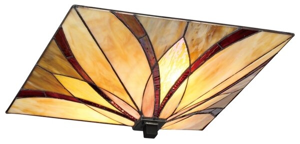 Plafonieră Tiffany ASHEVILLE 2xE27/60W/230V - Elstead QZ-ASHEVILLE-F