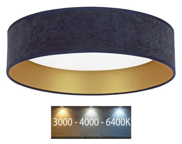 Plafonieră LED Brilagi VELVET LED/24W/230V 3000/4000/6400K albastru/auriu