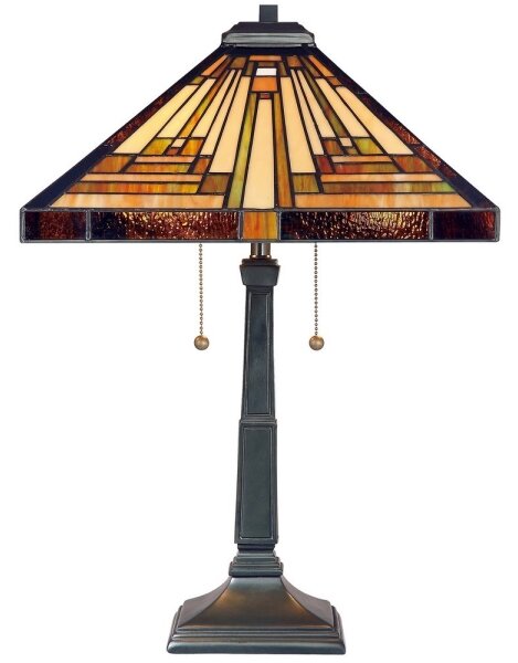 Elstead QZ-STEPHEN-TL - Lampă de masă Tiffany STEPHEN, 2x E27/60W/230V