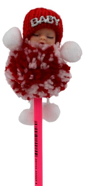 Creion figurina Bebelus rosu 22 cm