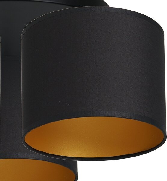 Lustră aplicată ARDEN 3xE27/60W/230V negru/auriu