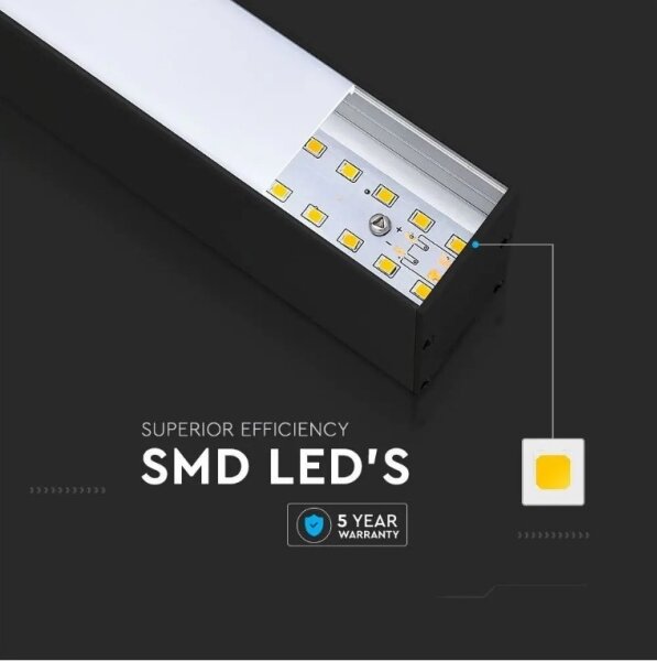 Lustră LED pe cablu SAMSUNG CHIP LED/40W/230V 6400K neagră