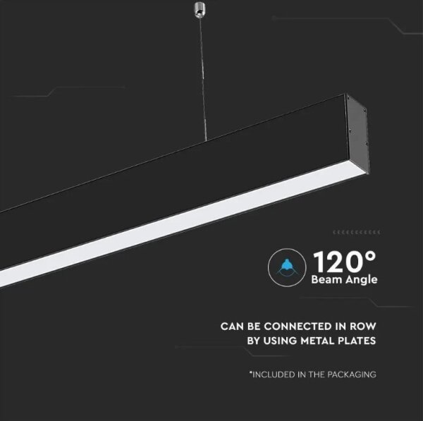 Lustră LED pe cablu SAMSUNG CHIP LED/40W/230V 6400K neagră