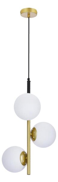 Lustră pe cablu DUO 3xE14/40W/230V aurie/neagră