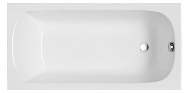 Polimat Classic Slim cadă dreptunghiulară slim 120x70 cm alb 00282