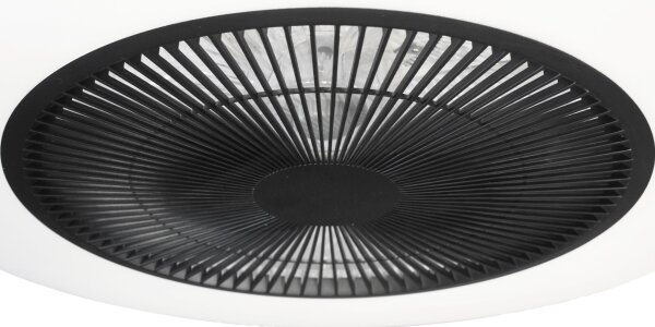 Plafonieră LED dimabilă cu ventilator ARIA LED/38W/230V negru/alb + telecomandă