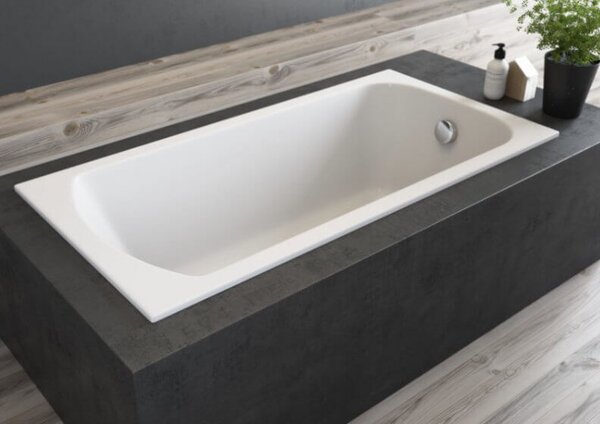Polimat Classic Slim cadă dreptunghiulară slim 120x70 cm alb 00282
