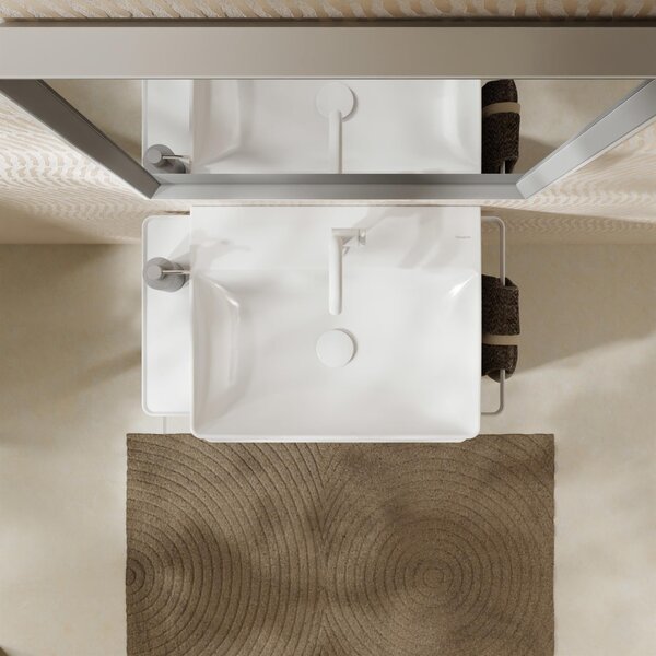 Hansgrohe Xelu Q lavoar 60x48 cm dreptunghiular clasică-mobilier alb luciu 61016450