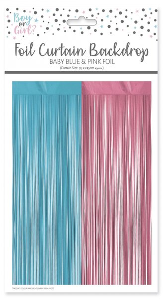 Perdea decorativă din folie blue&pink 95x245cm