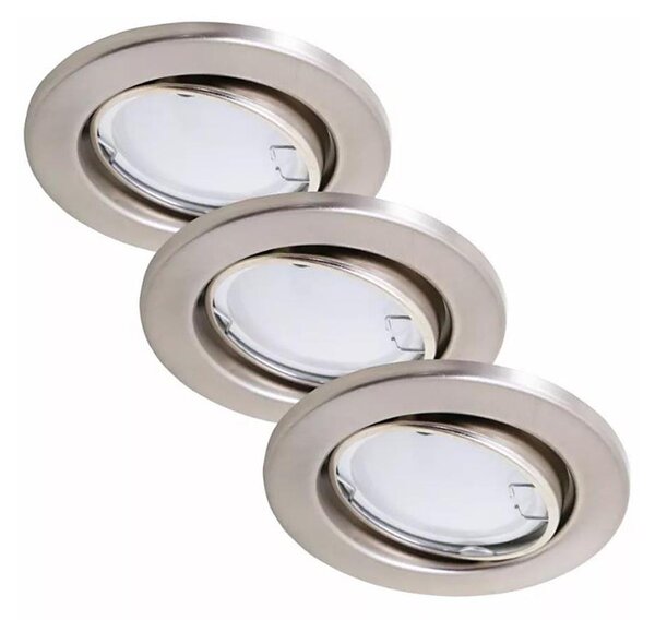 SET 3x corp de iluminat LED pentru baie 1xGU10/3W/230V IP23 crom mat Briloner 7221-032