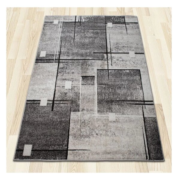 Covor Phoenix design modern gri-negru 3024-0244 Selectează mărime: 080 X 150