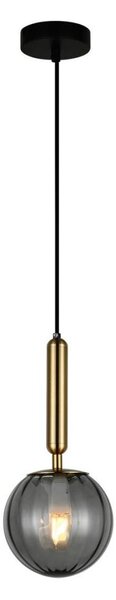 ITALUX PND-2324-1 BRO+SG - Lustră pe cablu RAVENA 1xE27/5W/230V negru/alamă