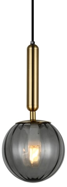 ITALUX PND-2324-1 BRO+SG - Lustră pe cablu RAVENA 1xE27/5W/230V negru/alamă
