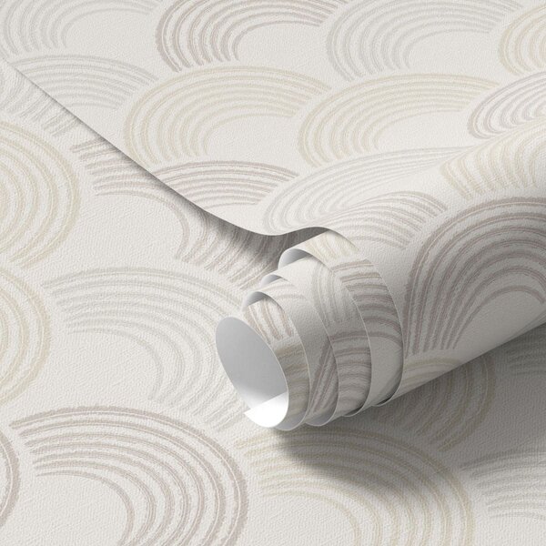 Tapet Arce neutre, de culoare deschisă, dispuse într-un model repetitiv, Tapet abstract, a01164v3 : Uwalls.ro