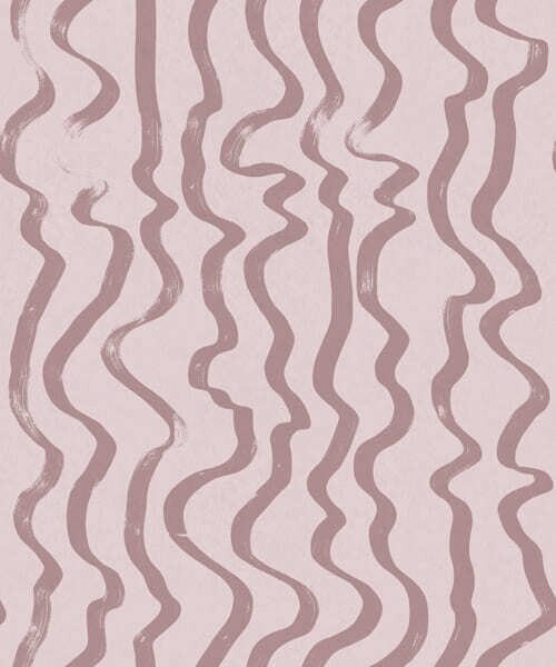 Tapet Linii ondulate roz pe un fundal deschis, Tapet abstract, a01168v3 : Uwalls.ro