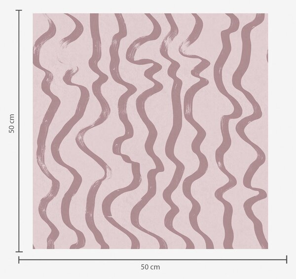Tapet Linii ondulate roz pe un fundal deschis, Tapet abstract, a01168v3 : Uwalls.ro