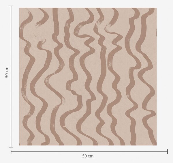 Tapet Linii ondulate de culoare bej pe un fundal deschis, Tapet abstract, a01168v2 : Uwalls.ro