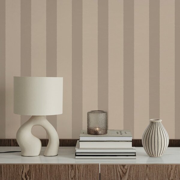 Tapet Dungi verticale de culoare bej deschis, Tapet geometrie, Tapet dungi, a01180v5 : Uwalls.ro