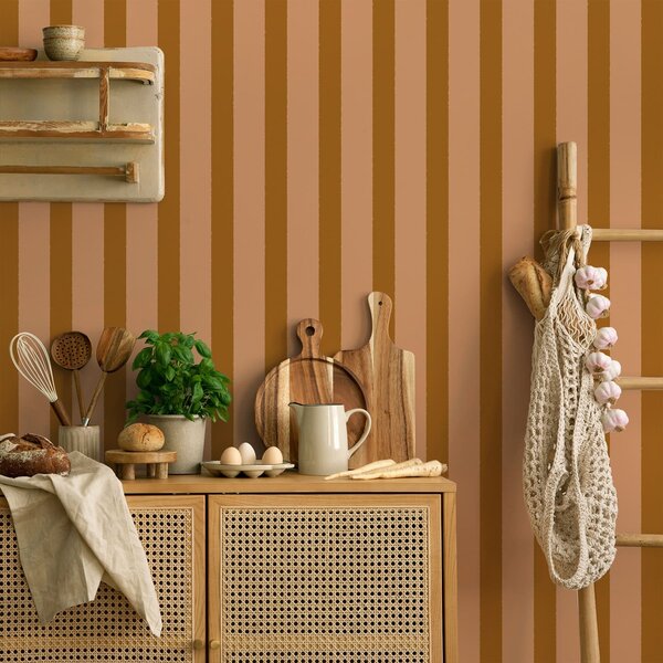 Tapet Dungi verticale maro cald, Tapet geometrie, Tapet dungi, a01180v4 : Uwalls.ro