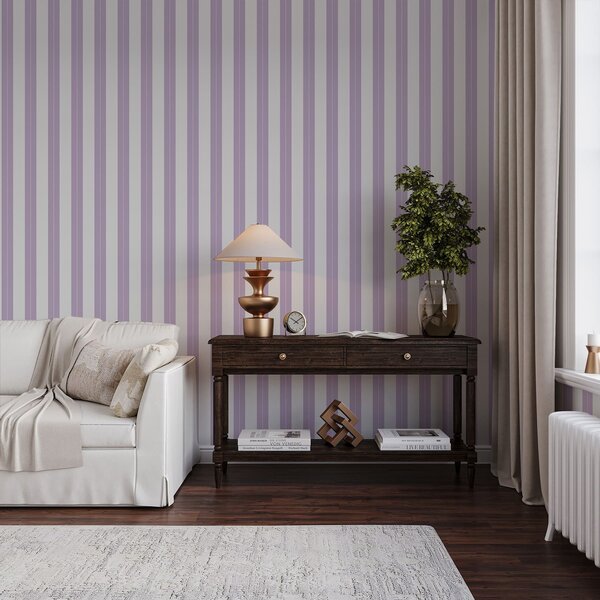 Tapet Dungi verticale de culoare violet deschis și gri, Tapet geometrie, Tapet dungi, a01181v3 : Uwalls.ro
