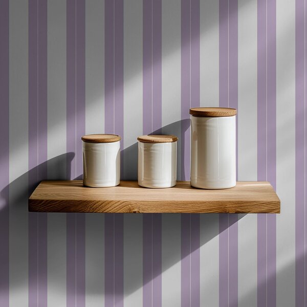 Tapet Dungi verticale de culoare violet deschis și gri, Tapet geometrie, Tapet dungi, a01181v3 : Uwalls.ro
