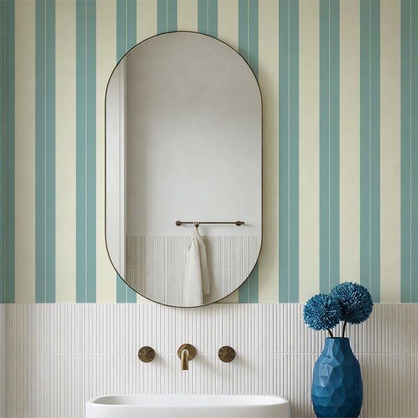 Tapet Dungi verticale albastre în stil minimalist, Tapet geometrie, Tapet dungi, a01181v5 : Uwalls.ro