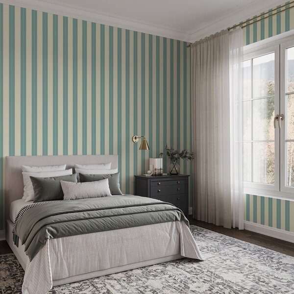 Tapet Dungi verticale albastre în stil minimalist, Tapet geometrie, Tapet dungi, a01181v5 : Uwalls.ro
