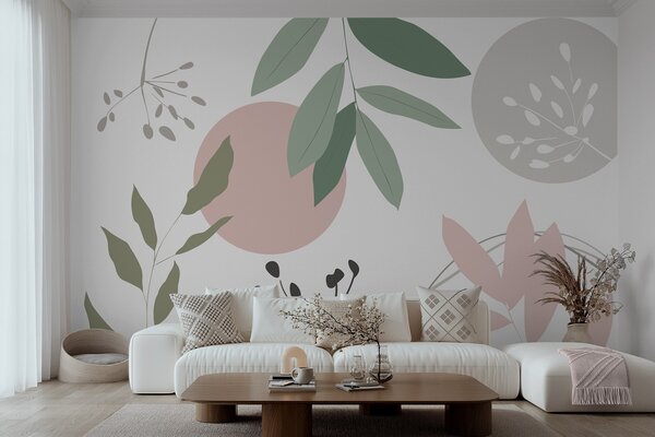 Tapet Abstracție cu plante, Imagini de fundal unice, w05552 : Uwalls.ro