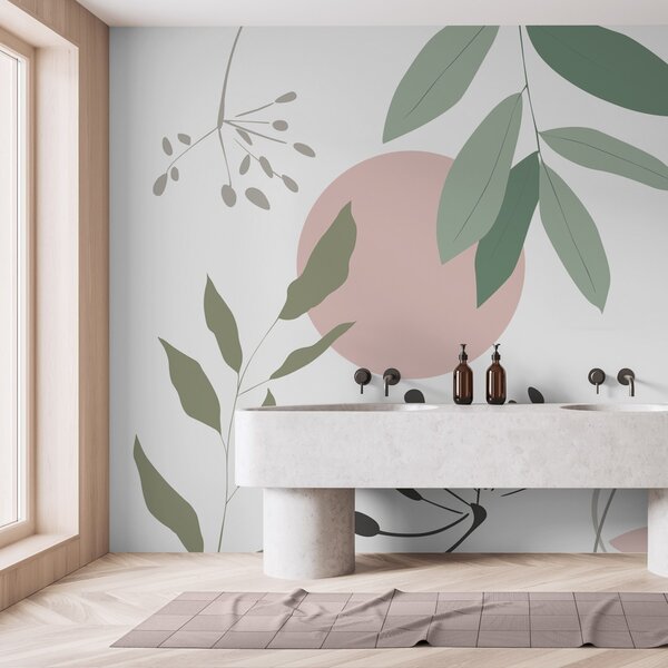 Tapet Abstracție cu plante, Imagini de fundal unice, w05552 : Uwalls.ro