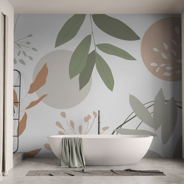 Tapet Abstracție cu plante, Imagini de fundal unice, w05552v2 : Uwalls.ro