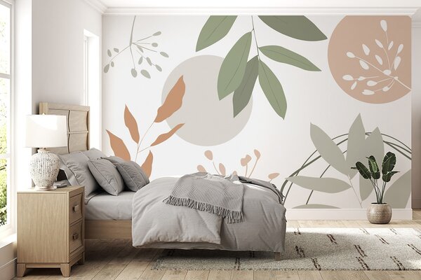 Tapet Abstracție cu plante, Imagini de fundal unice, w05552v2 : Uwalls.ro