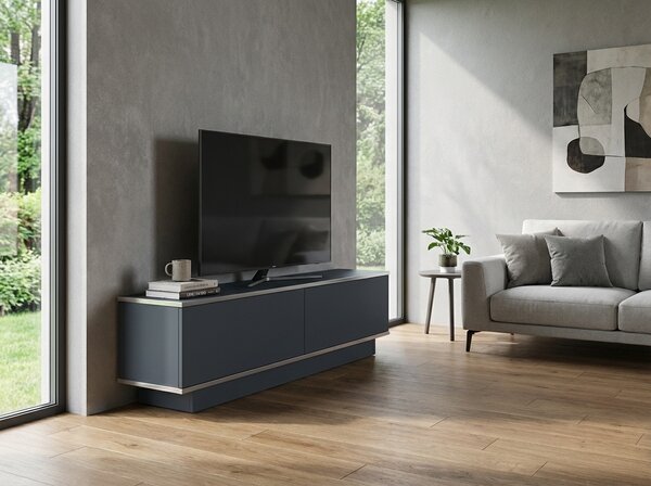 Dulap TV ALVIN 135 cm, antracit/argintiu